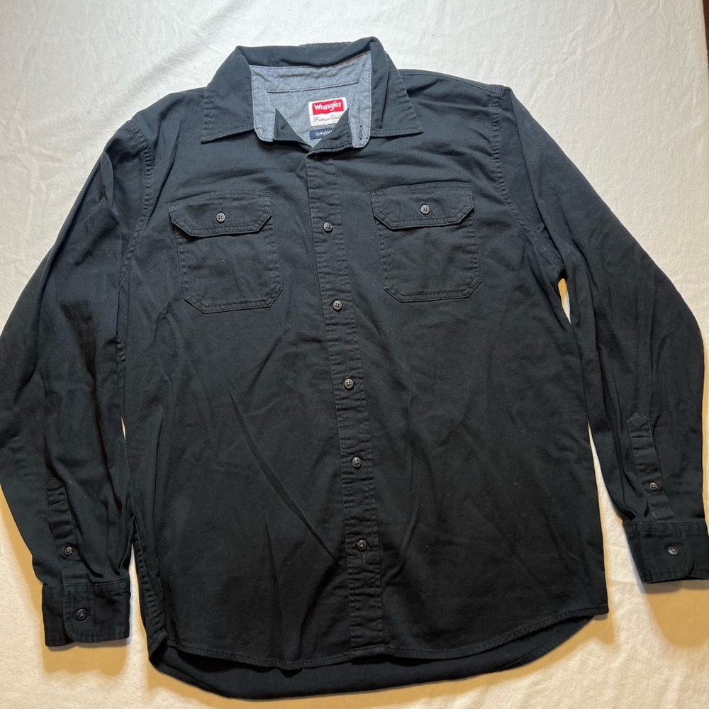 Wrangler Premium Quality Comfort Flex Button Down Shirt Men’s‎ Medium - Picture 2 of 6